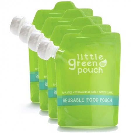 Ensemble de 4 pochettes pour compote 7 oz - Little Green Pouch Little Green Pouch