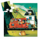 Puzzle Silhouette Le Camion de Pompiers 16 morceaux - Djeco Djeco