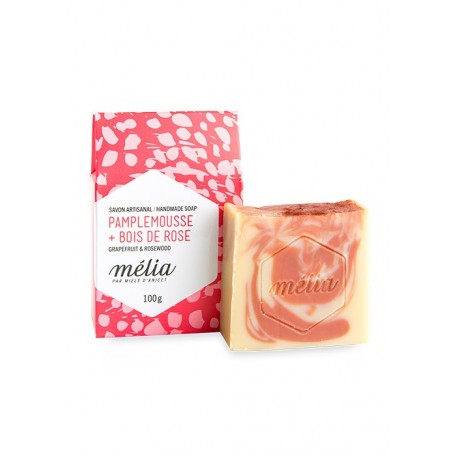 Handmade Soap Mélia Grapefruit + Rosewood - Miels d'Anicet