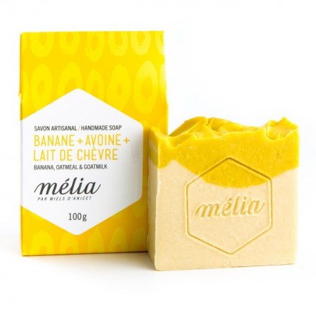 Handmade Soap Mélia Banana + Oatmeal + Goatmilk - Miels D'Anicet