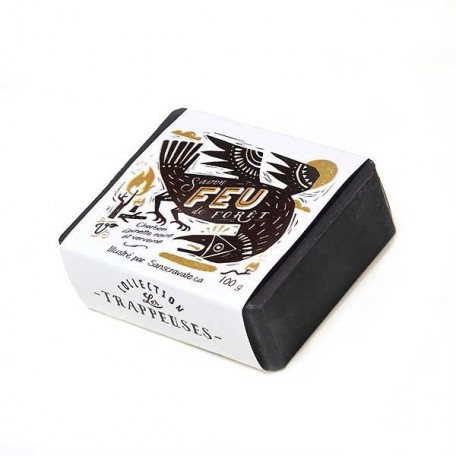 Soap Forest Fire Coal, black spruce and verbena Collection Les Trappeuses - Savonnerie des Diligences
