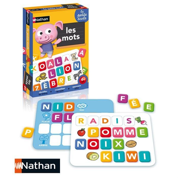 La petite ecole Les mots Jeu de plateau educatif Nathan