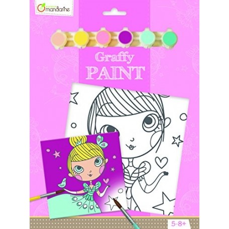 Ensemble de peinture Graffy Paint Princesse - Avenue Mandarine Avenue Mandarine