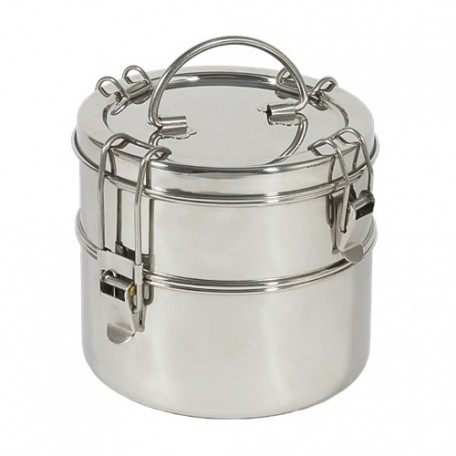 Contenant 2-Tier à deux étages en acier inoxydable - To-Go Ware