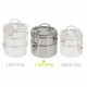 Contenant 2-Tier à deux étages en acier inoxydable - To-Go Ware