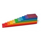 Wooden Rainbow-Colored Building Boards - Grimm's