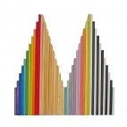 Wooden Rainbow-Colored Building Boards - Grimm's