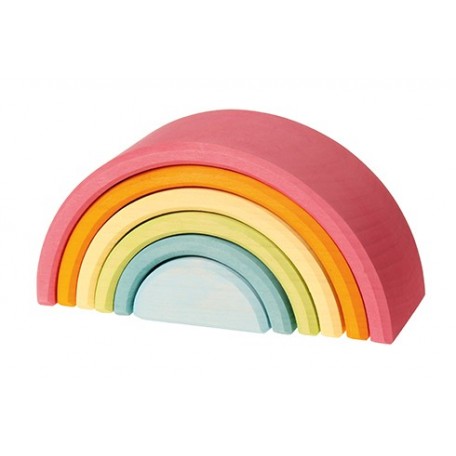 Wooden Rainbow 6 pieces pastel - Grimm's