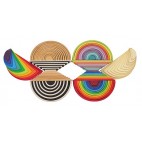Wooden Rainbow-Colored Building Boards - Grimm's
