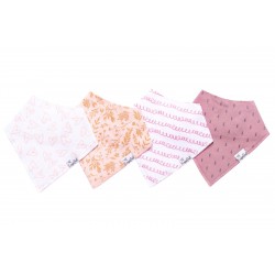 Lola Baby Bandana Bibs 4-Pack - Copper Pearl