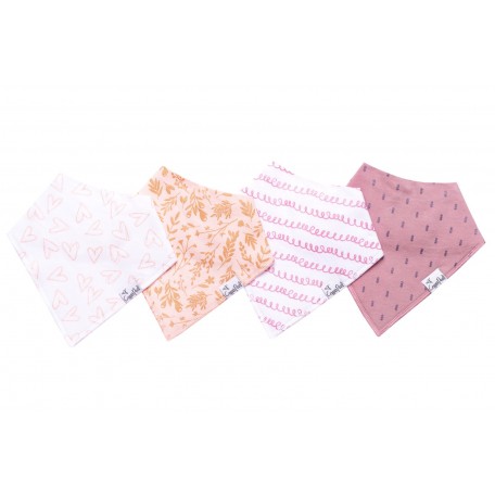 Lola Baby Bandana Bibs 4-Pack - Copper Pearl