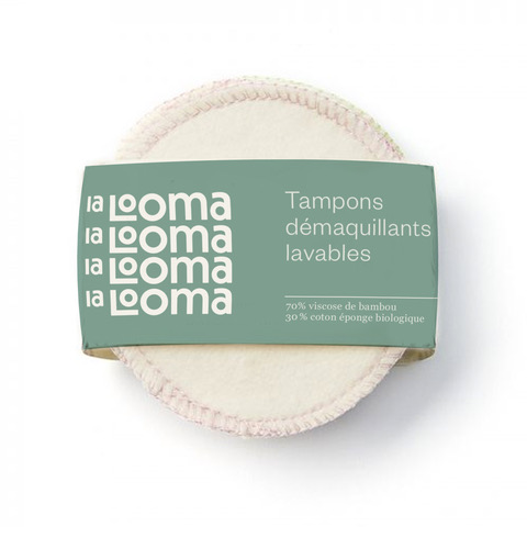 8 Tampons Démaquillants Lavables Bambou et Coton Biologique - La Looma