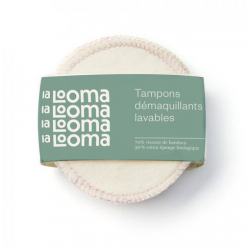 4 Tampons Démaquillants Lavables Bambou et Coton Biologique - La Looma La Looma