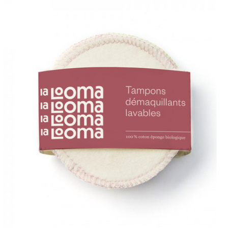 4 Tampons Démaquillants Lavables 100% Coton Biologique - La Looma La Looma