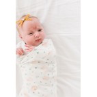 Bamboo Muslin Swaddle Bunny Meadow - Loulou Lollipop