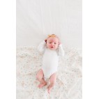 Bamboo Muslin Swaddle Bunny Meadow - Loulou Lollipop