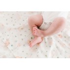 Bamboo Muslin Swaddle Bunny Meadow - Loulou Lollipop