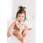 Set of 2 Blushing Protea Bamboo Muslin Bandana Bibs - Loulou Lollipop