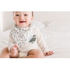 Set of 2 Blushing Protea Bamboo Muslin Bandana Bibs - Loulou Lollipop