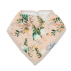 Set of 2 Blushing Protea Bamboo Muslin Bandana Bibs - Loulou Lollipop