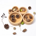 Natural Wood Stackable Bowls - Grimm's