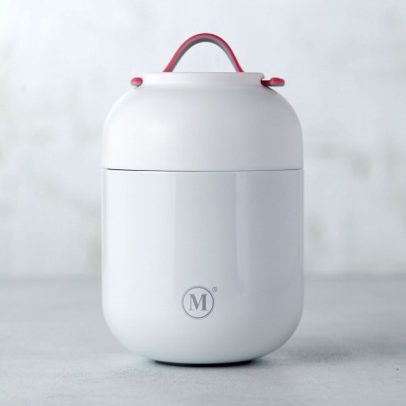 Large White Insulated Food Jar - Minimal