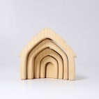 Natural Wood Stackable House - Grimm's
