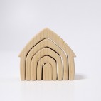 Natural Wood Stackable House - Grimm's