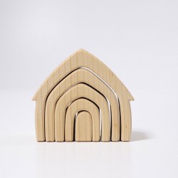 Natural Wood Stackable House - Grimm's