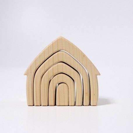 Natural Wood Stackable House - Grimm's