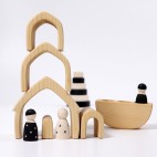 Natural Wood Stackable House - Grimm's