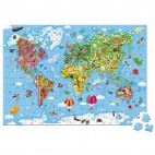 Hat boxed Giant Puzzle World Map - Janod - 300 pcs - 300 pcs