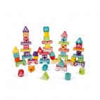 I Wood Edutotem Stackable pieces - Janod - 52 pcs