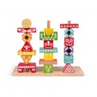 I Wood Edutotem Stackable pieces - Janod - 52 pcs