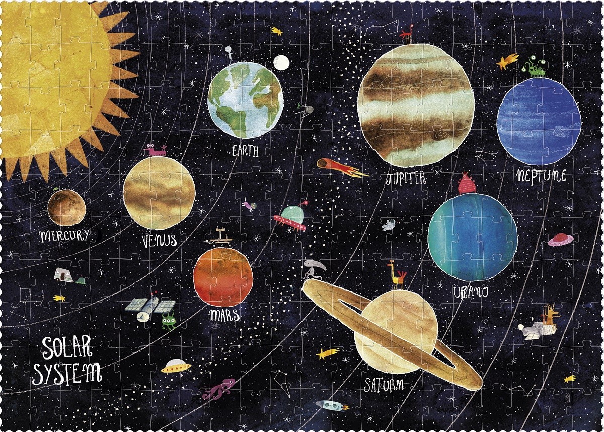 Casse-tête 200 pièces Discover the planets Brille dans le noir - Lo
