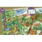 Puzzle d'Observation Dinosaures 100 pièces - Djeco Djeco