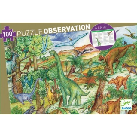 puzzle Dinosaurs 100 pcs - Djeco 