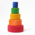 Multi-colour Wooden Stacking Bowls - Grimm's