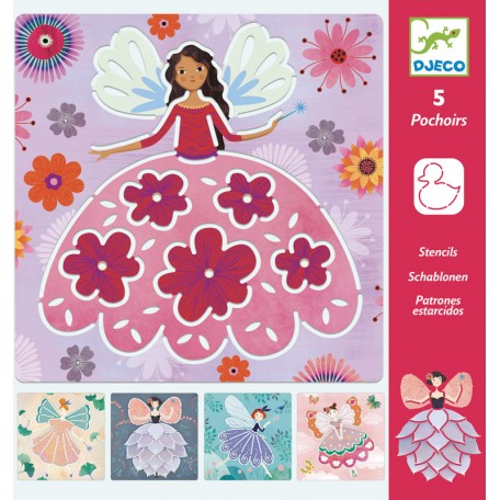 Pretty Fairies Stencils - Djeco