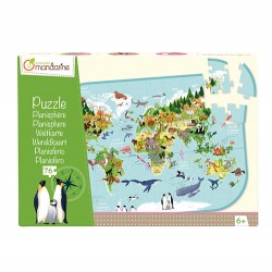 Planisphere Puzzle 76 pieces - Avenue Mandarine