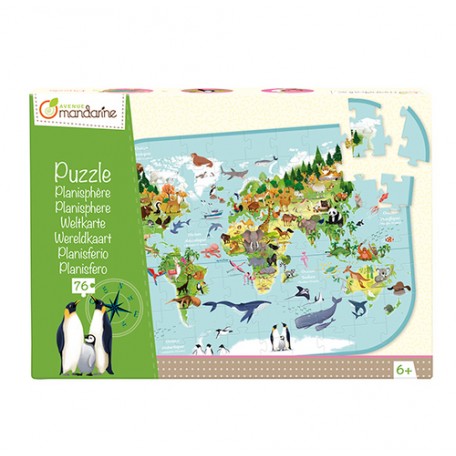 Planisphere Puzzle 76 pieces - Avenue Mandarine