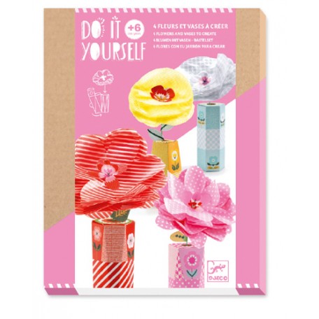 Flowers and vase Retrochic Do it yourself - Djeco