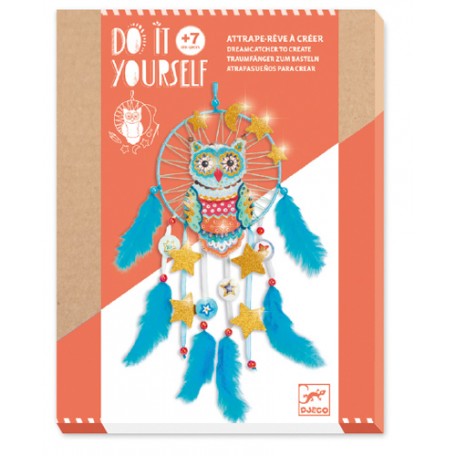 Dreamcatcher Golden owl Do it yourself - Djeco
