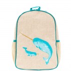 Raw Linen Toddler Backpack - So Young - Bunnies