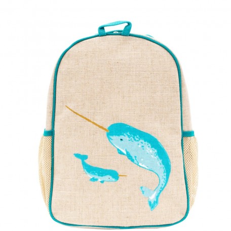 Raw Linen Toddler Backpack - So Young - Bunnies