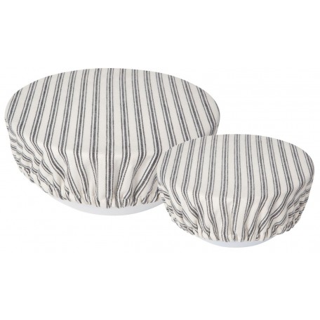 Set of 2 Bowl covers Ticking Stripe - Now Designs