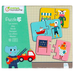 Puzzle 2 pieces The professions - AVENUE MANDARINE
