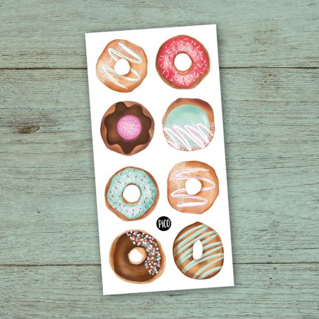 Temporary tattoos Glazed donuts - PICO