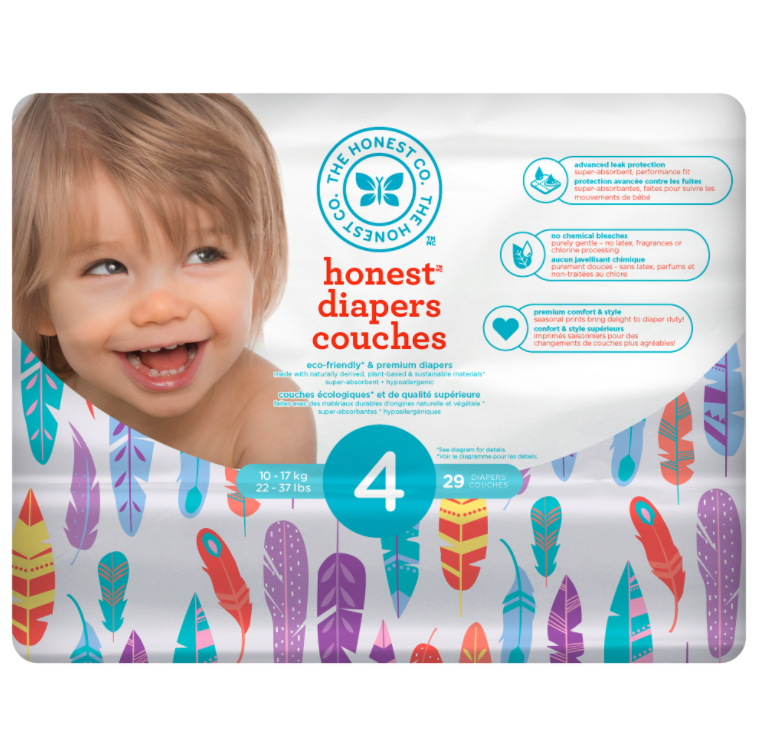 Couches jetables biodégradables Taille 4 The Honest Company