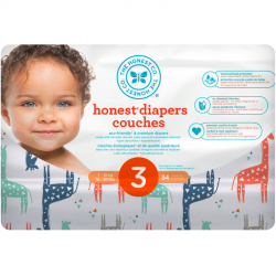 Biodegradable disposable diapers Big Sizes- The Honest Company - Skulls and bikes